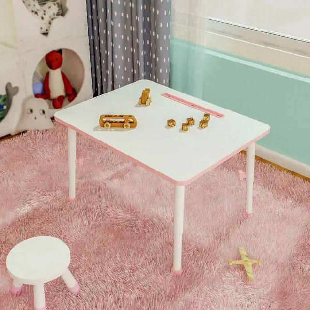 Alt view image 5 of 6 - Eureka Ergonomic 23” Kids Height Adjustable Desk, Children Home Study Table, School Student Writing Desk, Pink
