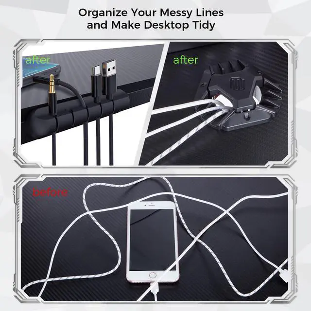 Alt view image 5 of 7 - EUREKA ERGONOMIC 43 Inch Black RGB LED Gaming Ladder Desk, Home Office Computer Desks for Small Spaces with 2 Tier Storage Book Shelves Pegboard Organizer with Accessories Cup Holder Headphone Hook
