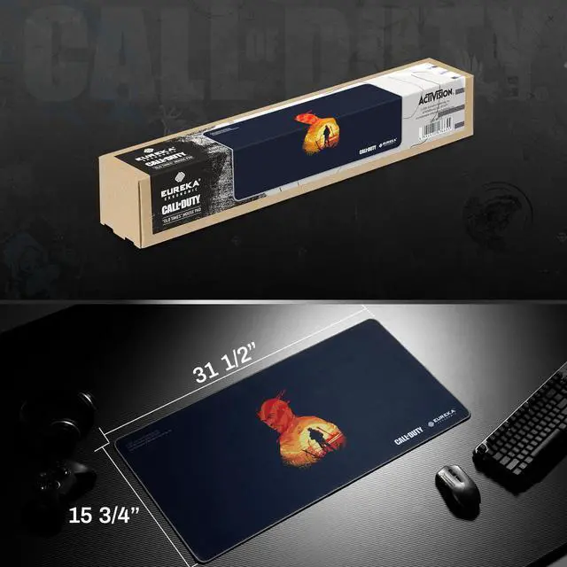 Alt view image 3 of 3 - Call of Duty® x Eureka Ergonomic® "Old Times" Mouse Pad XL with Stitched Edges, Non-Slip Base