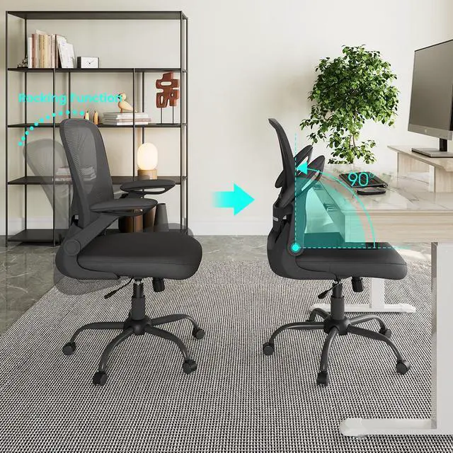 Alt view image 4 of 6 - Eureka Ergonomic Office Chair, Mesh Ergonomic Desk Chair with Adjustable Height Black