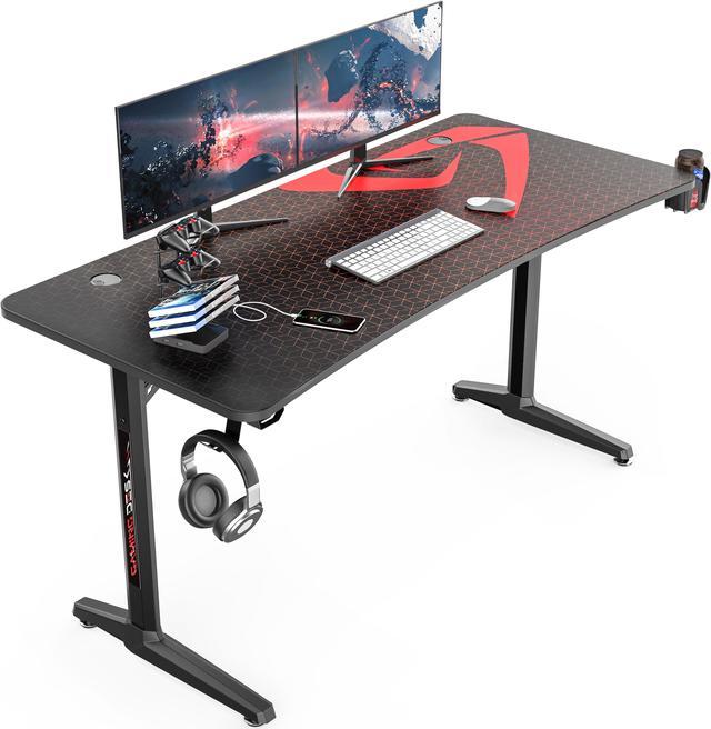 Eureka Gaming Desk Computer Desk with Mouse Pad and Desk Accessories