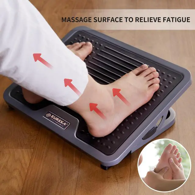 Alt view image 4 of 7 - EUREKA ERGONOMIC Office Foot Rest Under Desk, Adjustable Footrest for Under Desk at Work with Massage Surface, Office Foot Rest Under Desk with 20 Degree Tilt No Locking, Metal Frame