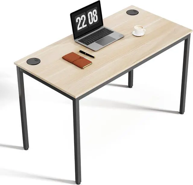 Main image of 47" Home Office Computer Desk - Modern Wood & Metal Writing Workstation