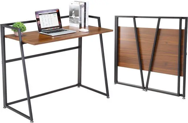 Main image of 41" Folding Computer Desk - No Assembly Space Saving Writing Workstation