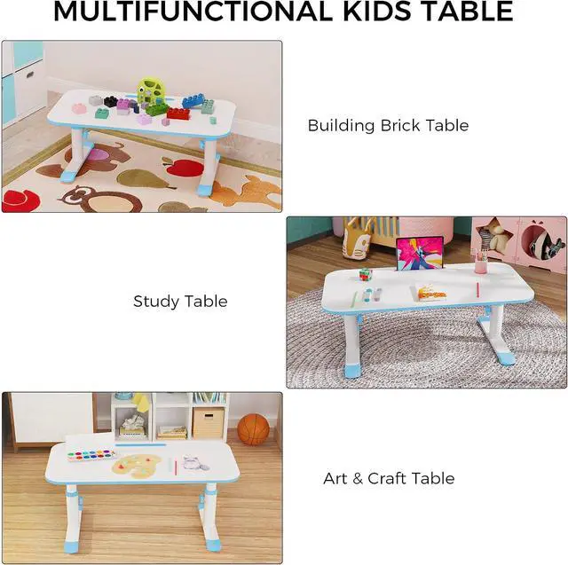 Alt view image 4 of 7 - 39in Adjustable Kids Activity Table | 6-Level Height Children Study Desk