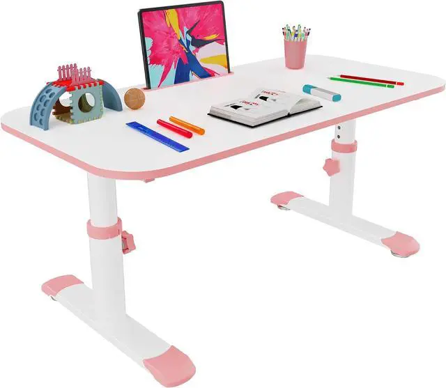 Main image of 39in Adjustable Kids Activity Table | 6-Level Height Children Study Desk Pink
