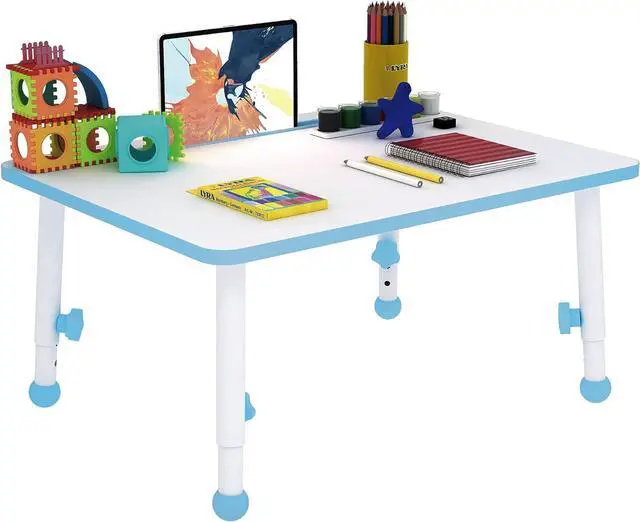 Main image of 23" Adjustable Kids Activity Table | 6-Height Toddler Study & Play Desk Blue