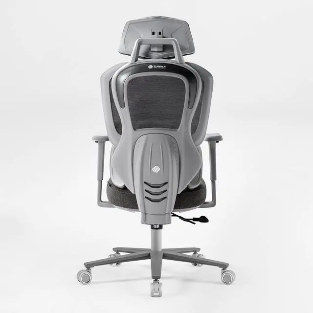 Alt view image 7 of 7 - EUREKA ERGONOMIC Hybrid Ergonomic Gaming Chair - 3D Adjustable Armrests, Dynamic Lumbar Support & Headrest, High-Back Mesh Computer Desk Chair for Gaming Gray