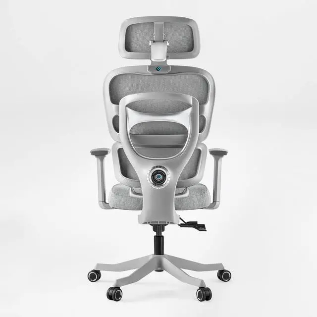 Main image of EUREKA ERGONOMIC Hybrid Ergonomic Gaming Chair - 3D Adjustable Armrests, Dynamic Lumbar Support & Headrest, High-Back Mesh Computer Desk Chair for Gaming Silver Gray