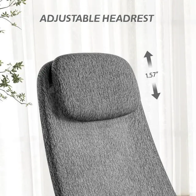 Alt view image 3 of 7 - High Back Ergonomic Mesh Office Desk Chair, Adjustable Headrest & Lumbar Support, Home Computer Chair with Padded Arms & Rolling Wheels Gray