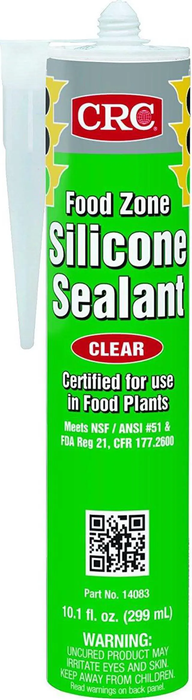 CRC 14083 Food Zone Clear Silicone Sealant, 10.1 fl. oz.