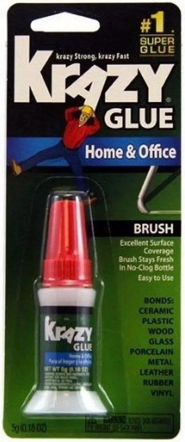 Alt view image 4 of 13 - Krazy Glue KG94548R All Purpose Brush-On Krazy Glue, 5 G, Clear