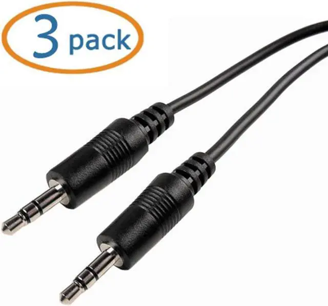 Main image of Cables Unlimited 6 feet 3.5mm Male to Male Stereo Audio Cable with nickel plated Plugs for DVD players, laptops, portable CD