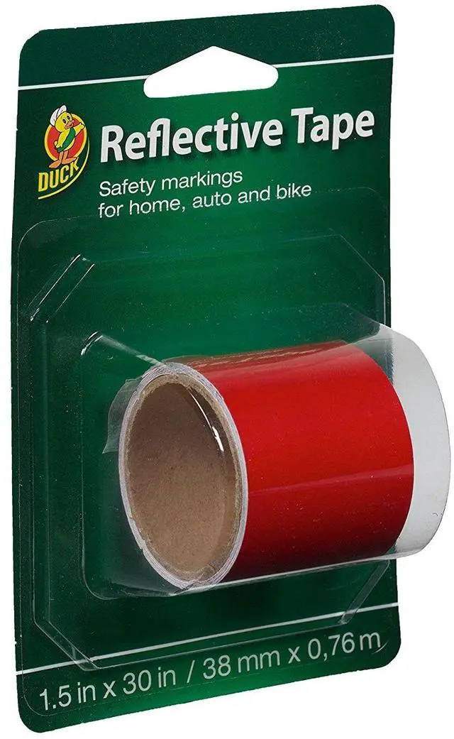 Alt view image 2 of 8 - Duck Brand Reflective Tape - Red 1.5" x 30" - OEM