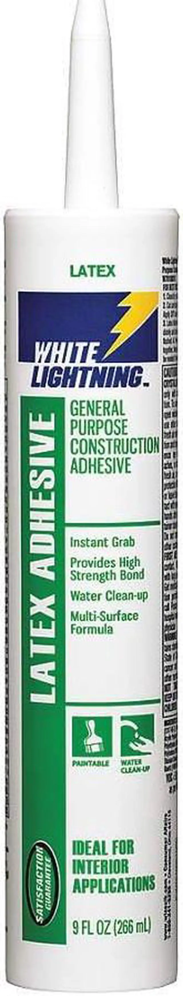 Alt view image 3 of 4 - WHITE LIGHTNING W70100010 Construction Adhesive, 9 oz, Cartridge, Whites,