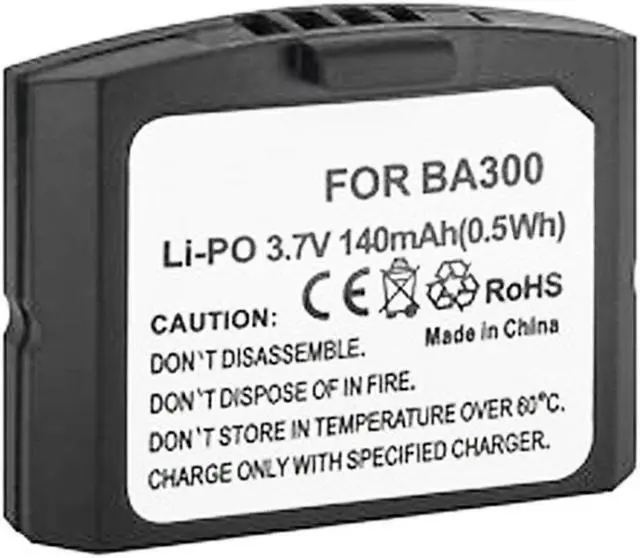 Alt view image 3 of 4 - Replacement BA300 BA 300 Battery for Sennheiser IS410, RI 410, RI 830, RI 830-S, RI 900, RR4200, RS4200, SET 830, SET 830-S, SET 830-TV, SET 840, SET 840-S, SET 840-TV, SET 900 Wireless Headphones