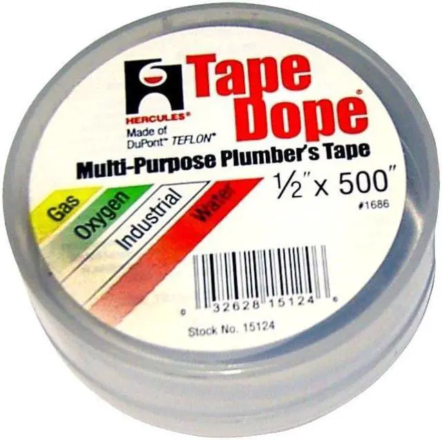 Alt view image 2 of 3 - HERCULES 15124 Pipe Thread Sealant Tape,1/2in W,500in L