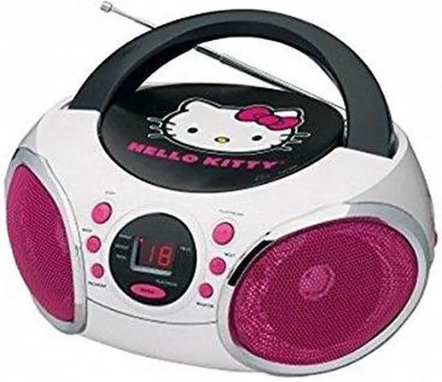 Alt view image 3 of 4 - Hello Kitty KT2026-MBY Portable Stereo CD Boombox with AM/FM Radio Speaker