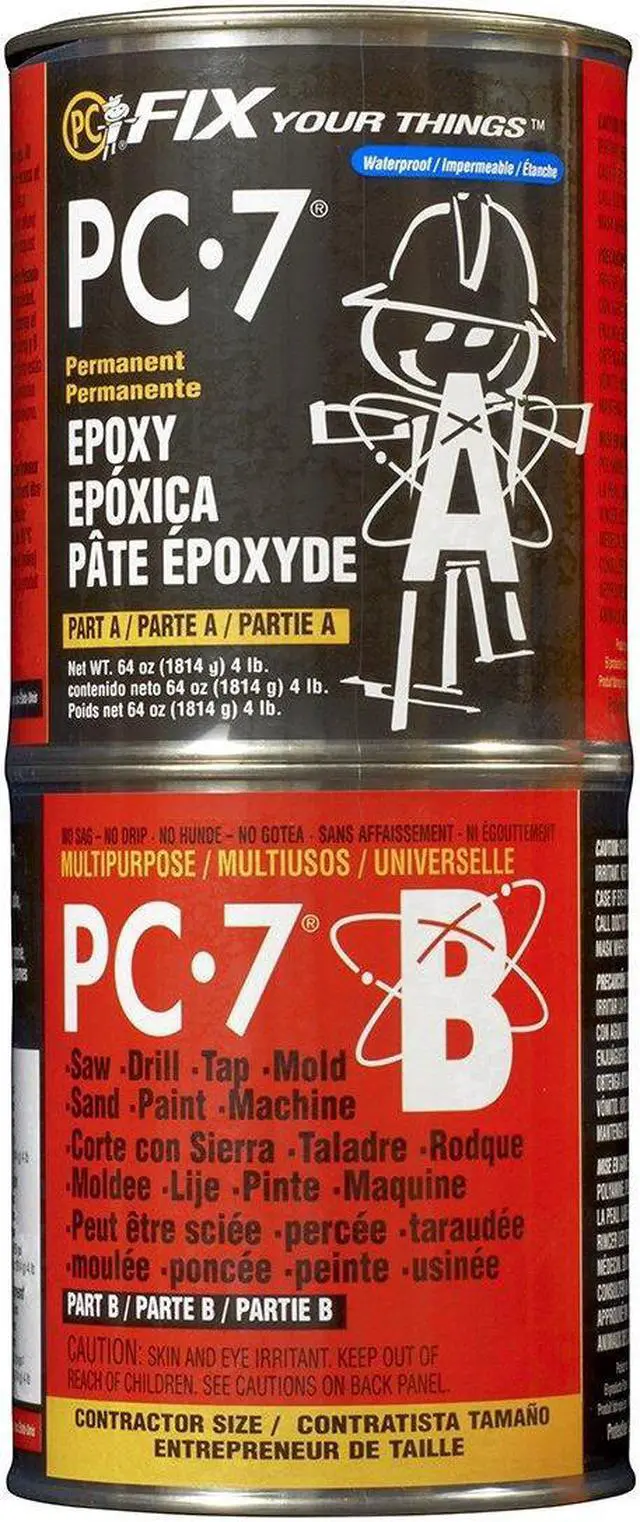 Alt view image 2 of 3 - PC PRODUCTS 647776 Epoxy Adhesive, Can, 4 lb, Gray, 1:1 Mix Ratio, Not Rated