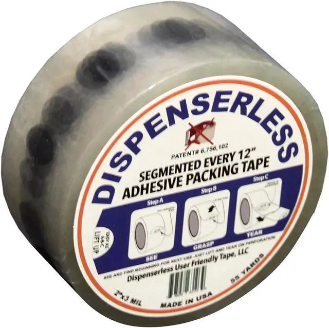 Main image of Dispenserless Tape  Never Worry About Cutting Tape or Loosing Your Place On the Roll Again