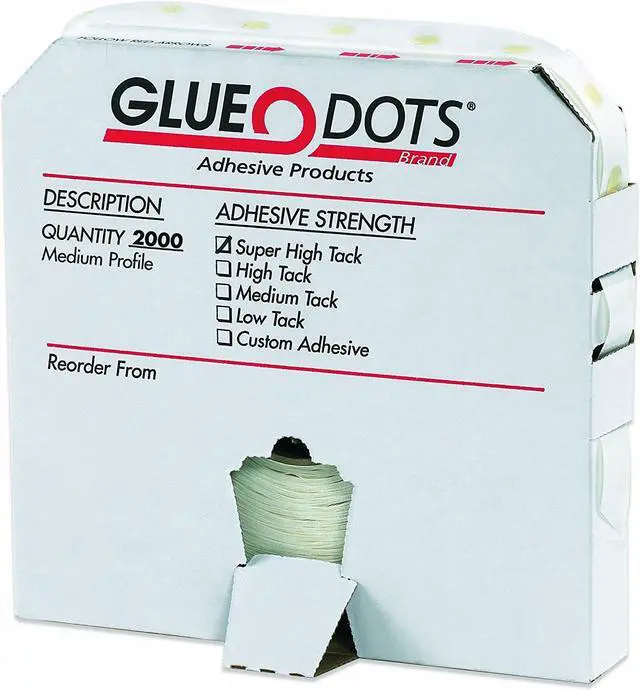 Alt view image 2 of 5 - Dot Shot Glue Dots Pro Glue Dots Medium Profile 1/2" Clear 2000/Roll GD115