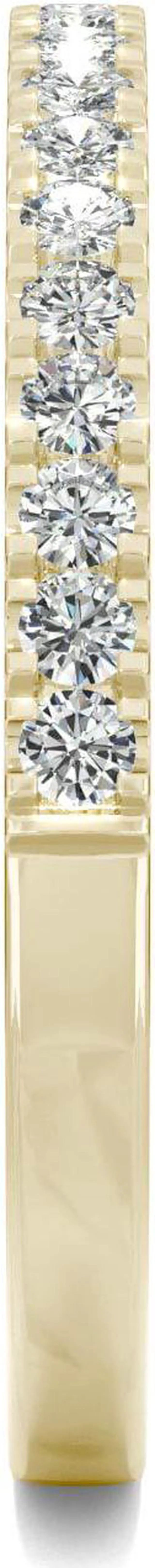 Alt view image 5 of 7 - 14K Yellow Gold Moissanite by Charles & Colvard 1.5mm Round Wedding Band-size 6 0.29cttw DEW