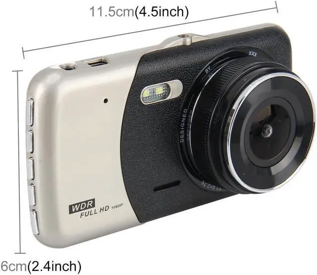 Alt view image 3 of 7 - Car Dashcam, 4 inch HD Video Recording HD Display Car Recorder with Separate F2.0 Camera, 12MP 170 Degrees Rear