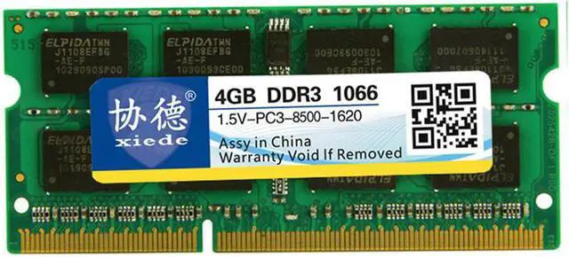 Alt view image 2 of 6 - XIEDE X093 DDR3 1066MHz 4GB 1.5V General Full Compatibility Memory RAM Module for Laptop