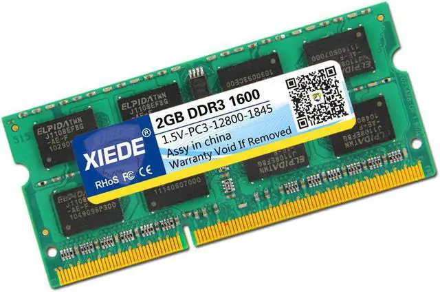 Alt view image 2 of 7 - XIEDE DDR3 1600MHz 2GB 12800 Frequency Memory RAM Module Double Sided Particles for Laptop