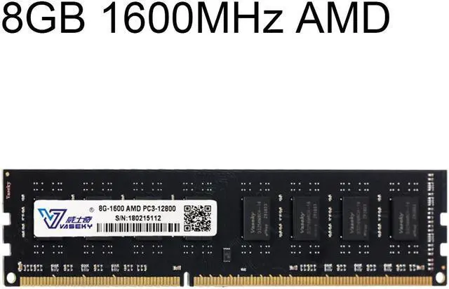 Main image of Vaseky 8GB 1600MHz AMD PC3-12800 DDR3 PC Memory RAM Module for Desktop