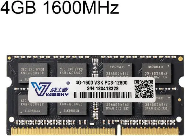 Main image of Vaseky 4GB 1600MHz PC3-12800 DDR3 PC Memory RAM Module for Laptop