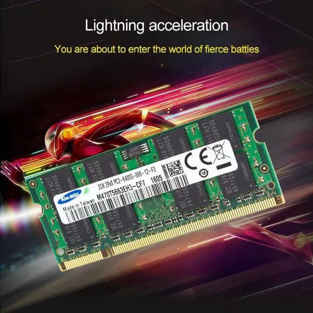 Alt view image 5 of 6 - Kim MiDi 1.8V DDR2 800MHz 2GB Memory RAM Module for Laptops