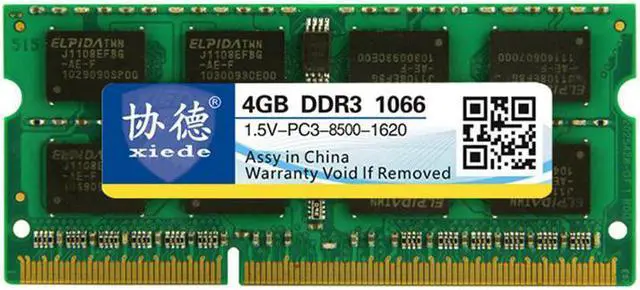 Main image of XIEDE X093 DDR3 1066MHz 4GB 1.5V General Full Compatibility Memory RAM Module for Laptop