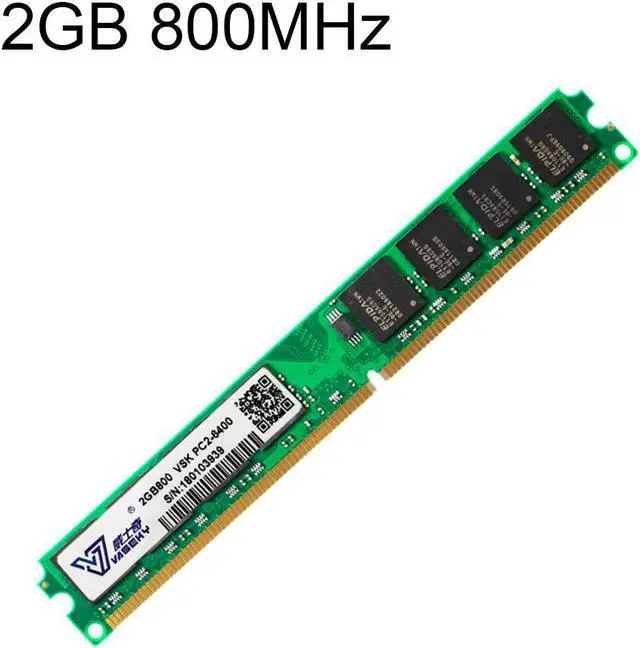Main image of Vaseky 2GB 800MHz PC2-6400 DDR2 PC Memory RAM Module for Desktop