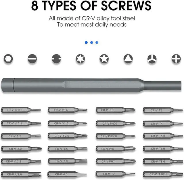 Alt view image 4 of 7 - 25 in 1 Screwdriver Set Magnetic Repair Tools