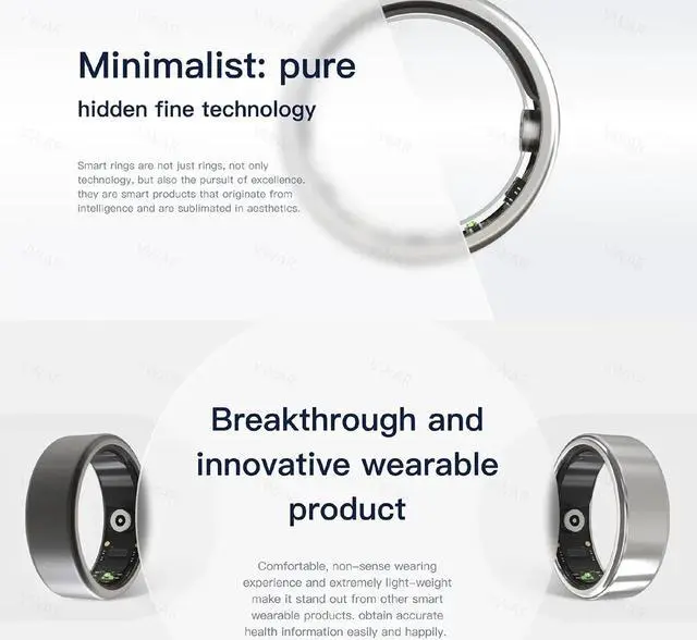 Main image of Nova Smart Ring Fitness Health Tracker Titanium Alloy Finger Ring for Men Blood Oxygen Monitoring Heart Rate Sleep