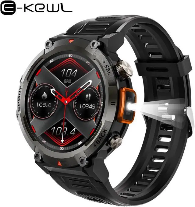 Main image of S100 Smart Watch Men With Flashlight Outdoor Sport Fitness Tracker Blood Pressure Waterproof Smartwatch for Android IOS