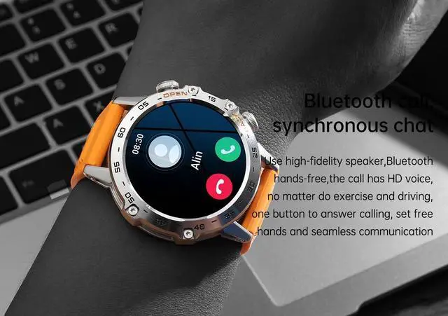 Alt view image 4 of 6 - Falcon Smartwatch Bluetooth Call Rugged Sports Smartwatch for Men with Fitness Tracking, 24H Heart Rate Monitoring SPO2