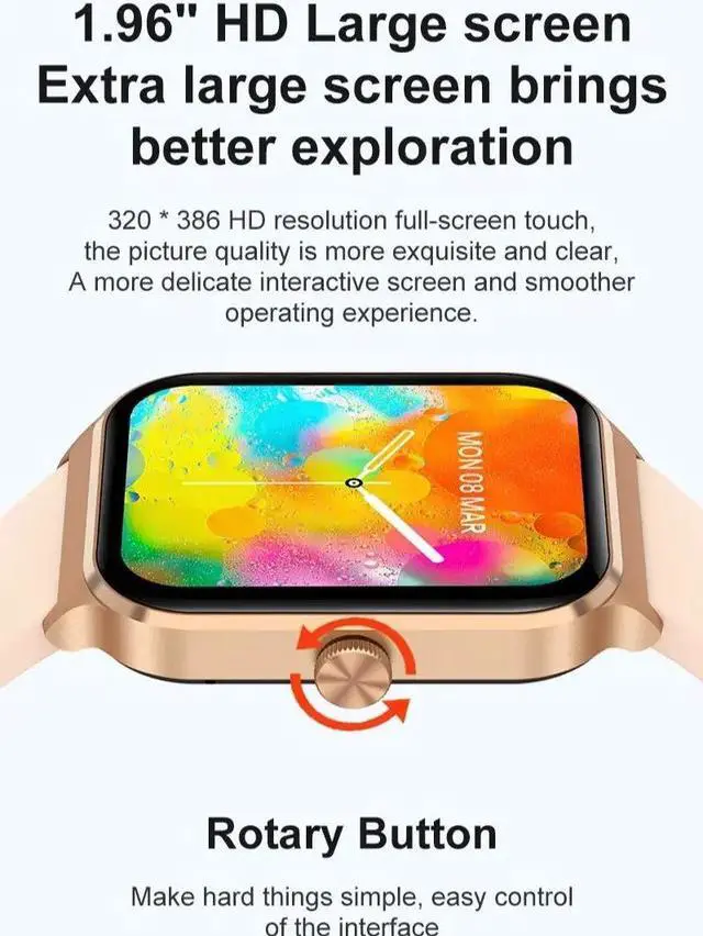 Alt view image 3 of 5 - 2024 P60 Smart Watch GTS 4 for Men Women Android IOS Sports Smartwatch Bluetooth Call SpO2 Heart Rate Monitor Watches