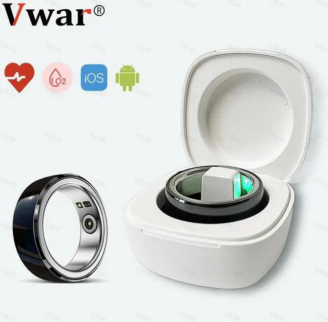 Alt view image 2 of 6 - Smart Ring Activity Tracker with Heart Rate Sleep Monitor Blood Oxygen with Charging  APP Compatible with Android/iOS