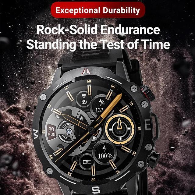 Alt view image 4 of 6 - Zordai OD2 Smart Watch Men Long Standby HD Smartwatch ECG Blood Oxygen Monitoring NFC GPS Compass IP68 Waterproof Sport Watch
