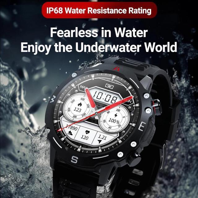 Alt view image 6 of 6 - Zordai OD2 Smart Watch Men Long Standby HD Smartwatch ECG Blood Oxygen Monitoring NFC GPS Compass IP68 Waterproof Sport Watch