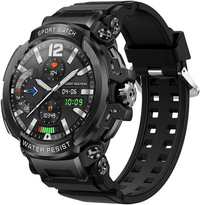 Main image of For Android IOS  Durable Military Smartwatch Heart Rate Monitor 600mAh Battery Bluetooth Call Men's Outdoor Smartwatch