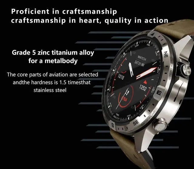 Alt view image 2 of 6 - MARQ Sport Smart Watch Compass 1.6" Screen 5 Buttons Men Smartwatch NFC Bluetooth Call 100+ Sports Modes Rugged Fitness Watches