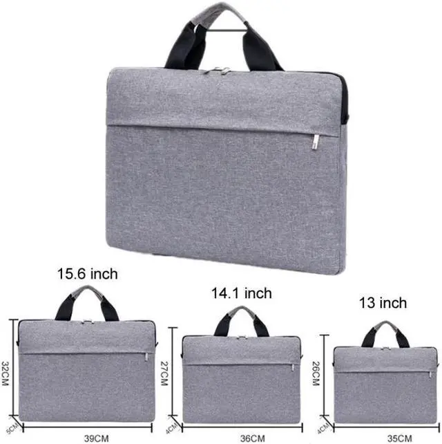 Alt view image 4 of 6 - Portable Notebook Bag Multifunctional Waterproof and Wear-Resistant Single Shoulder Computer Bag, Size: 14 inch (Pink)