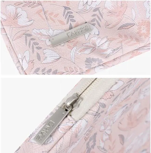Alt view image 5 of 5 - G4-89  PU Laptop Case Tablet Sleeve Bag with Telescoping Handle, Size: 12 Inch 12 Inch (Light Pink)