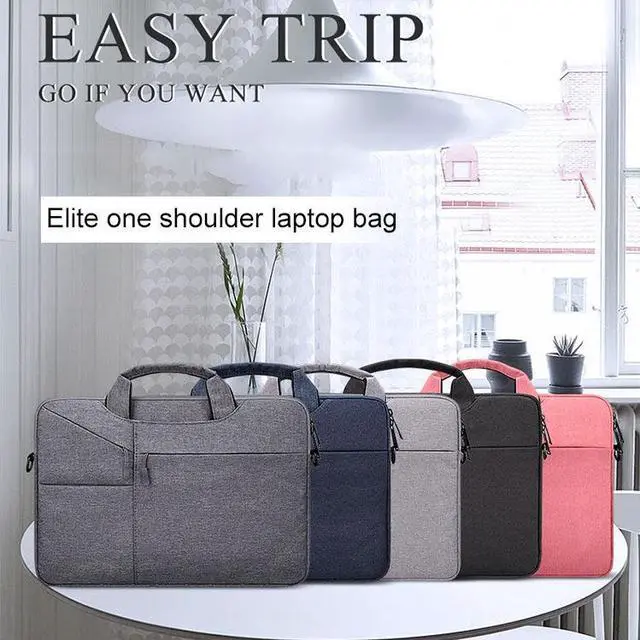 Alt view image 2 of 7 - ST02S Waterproof Tear Resistance Hidden Portable Strap One-shoulder Handbag for 15.6 inch Laptops, with Suitcase Belt (Pink)