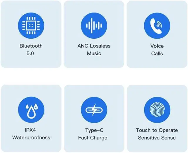 Alt view image 4 of 7 - awei TA1 Bluetooth V5.0 Ture Wireless Sports ANC Noise Cancelling IPX4 Waterproof TWS Headset with Charging Case