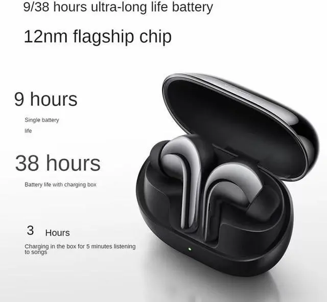 Alt view image 2 of 7 - Buds 4 Pro 48dB Noise Cancelling Bone Sensor Wireless Earphone (Black)