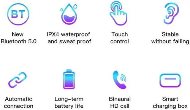 Alt view image 6 of 7 - awei T29P Bluetooth V5.0 LED Digital Display Ture Wireless Sports IPX4 Waterproof TWS Headset with Charging Case